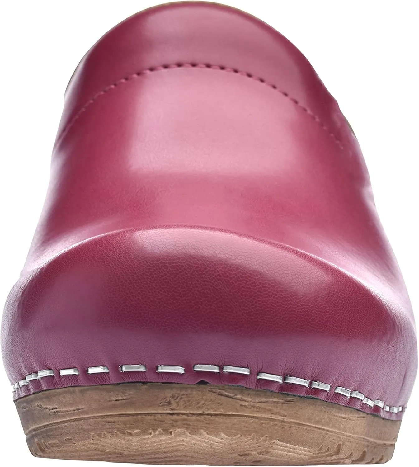 Sanita Sandra Open Clog Original Handmade Flexible Leather Clogs for Women Anatomically Shaped Foot Bed with Soft Foam