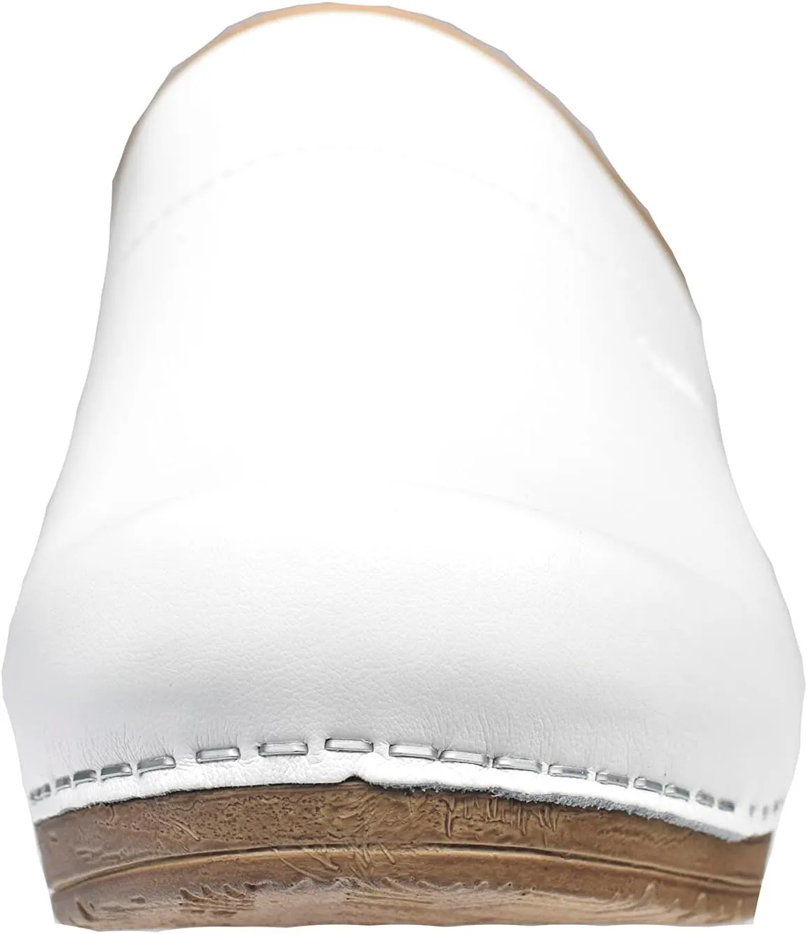 Sanita Sandra Open Clog Original Handmade Flexible Leather Clogs for Women Anatomically Shaped Foot Bed with Soft Foam