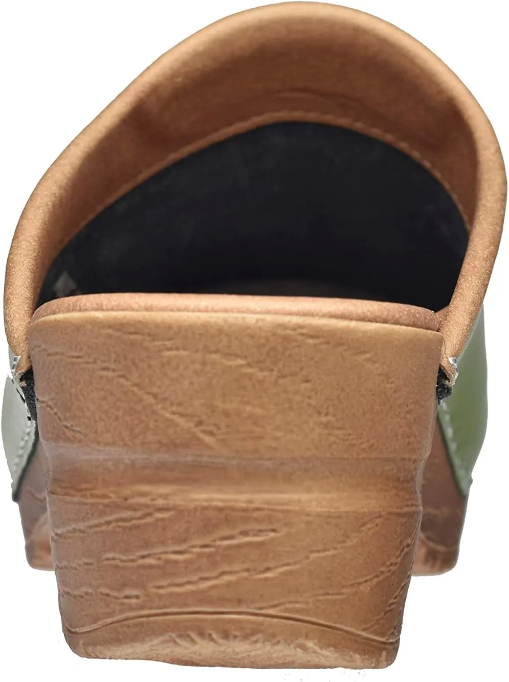 Sanita Sandra Open Clog Original Handmade Flexible Leather Clogs for Women Anatomically Shaped Foot Bed with Soft Foam