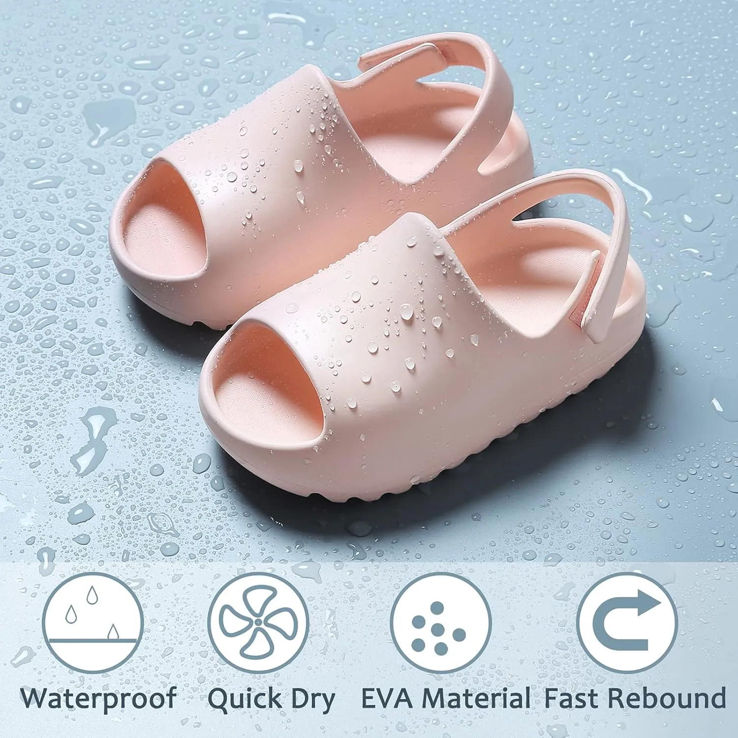 SEAUR - Toddler Little Kids Slides Sandals Girls Summer Sandals Boys Shower Anti-slip Slippers Baby Indoor Outdoor Slippers