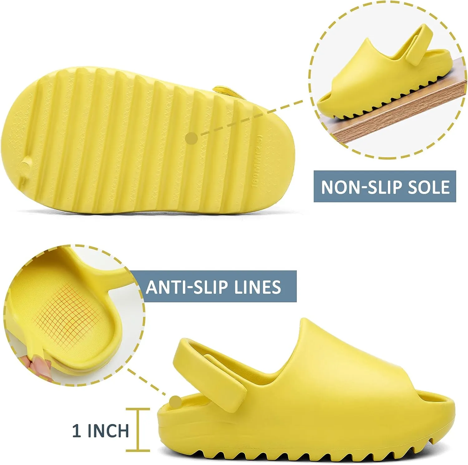 SEAUR - Toddler Little Kids Slides Sandals Girls Summer Sandals Boys Shower Anti-slip Slippers Baby Indoor Outdoor Slippers