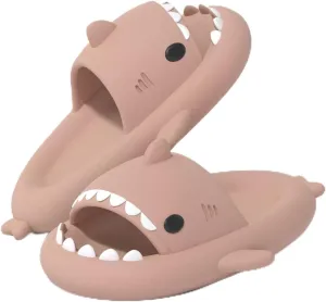 Shark Slides Thickness Upgrade Summer Cute Cartoon Shark Slippers for Women Men Non-Slip Open Toe Lightweight Sole Sandals Casual Unisex Beach Shoes