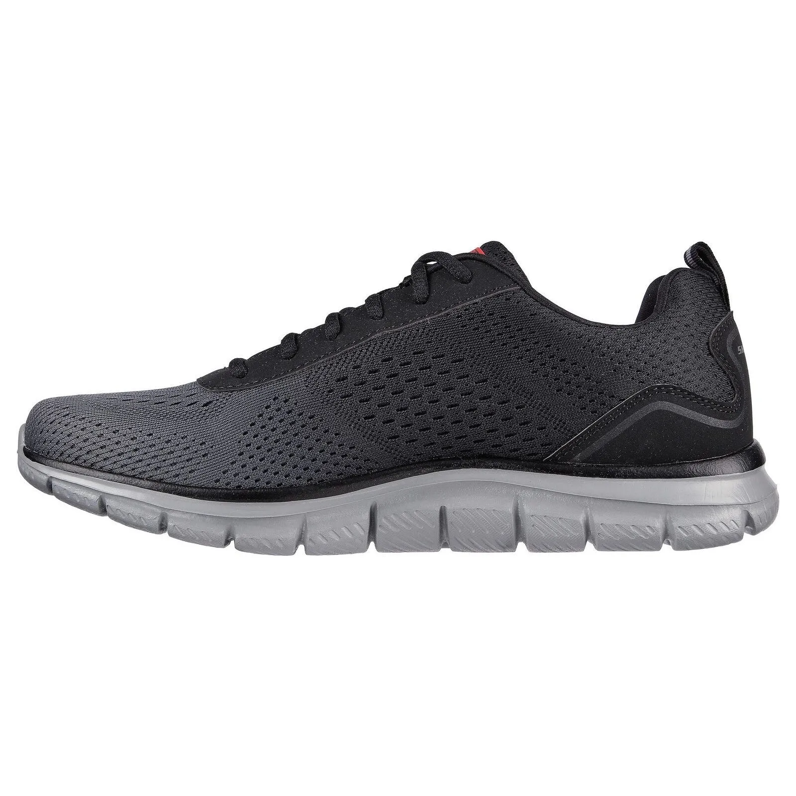 Skechers 232399 Track Ripkent Mens Black & Charcoal Textile Lace Up Trainers