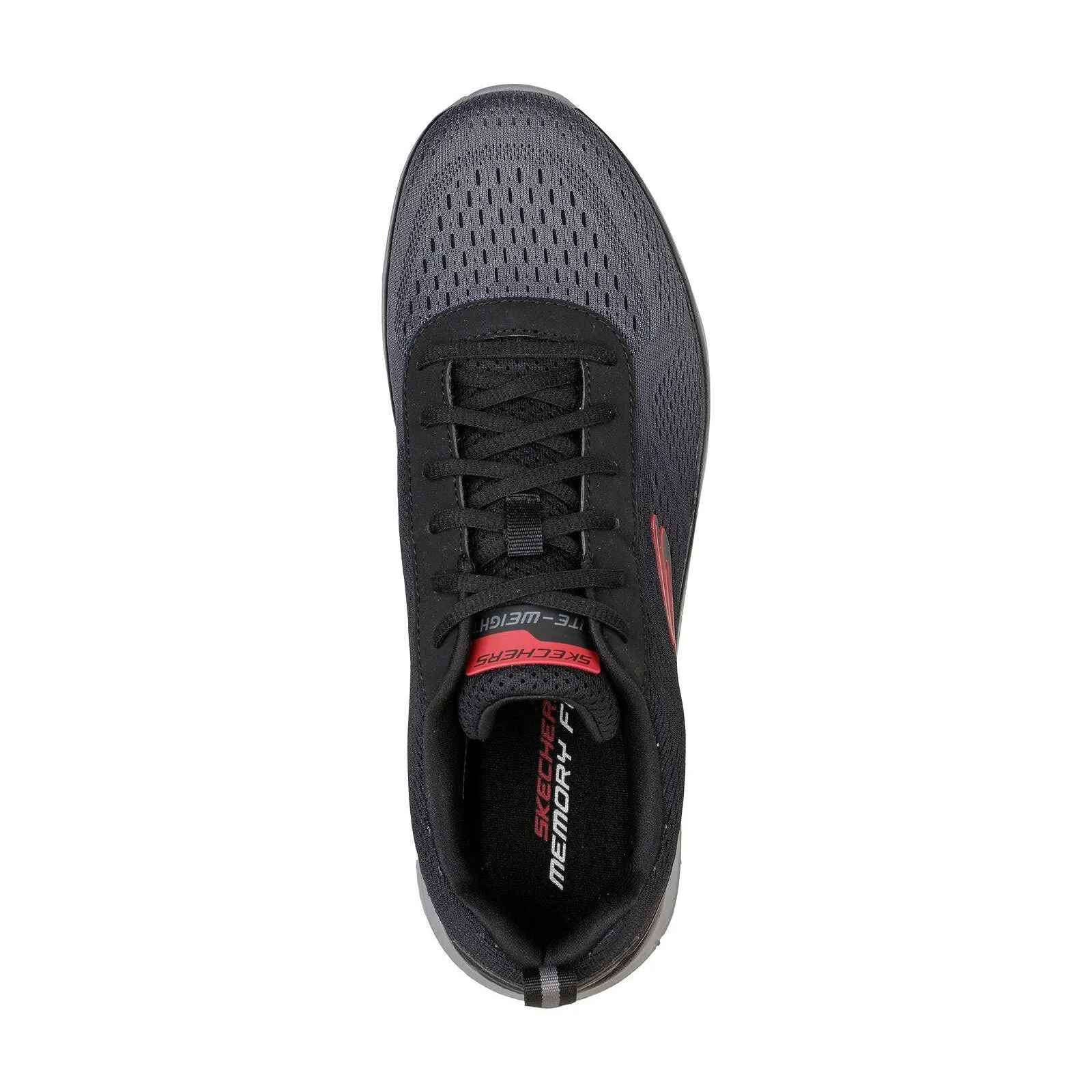 Skechers 232399 Track Ripkent Mens Black & Charcoal Textile Lace Up Trainers