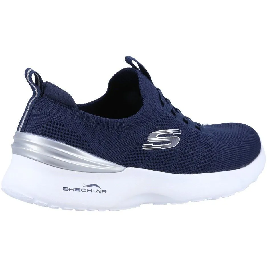 Skechers (GAR149754) Women's Skech-Air Dynamight Perfect Steps Trainers in Navy/Silver 3 to 8