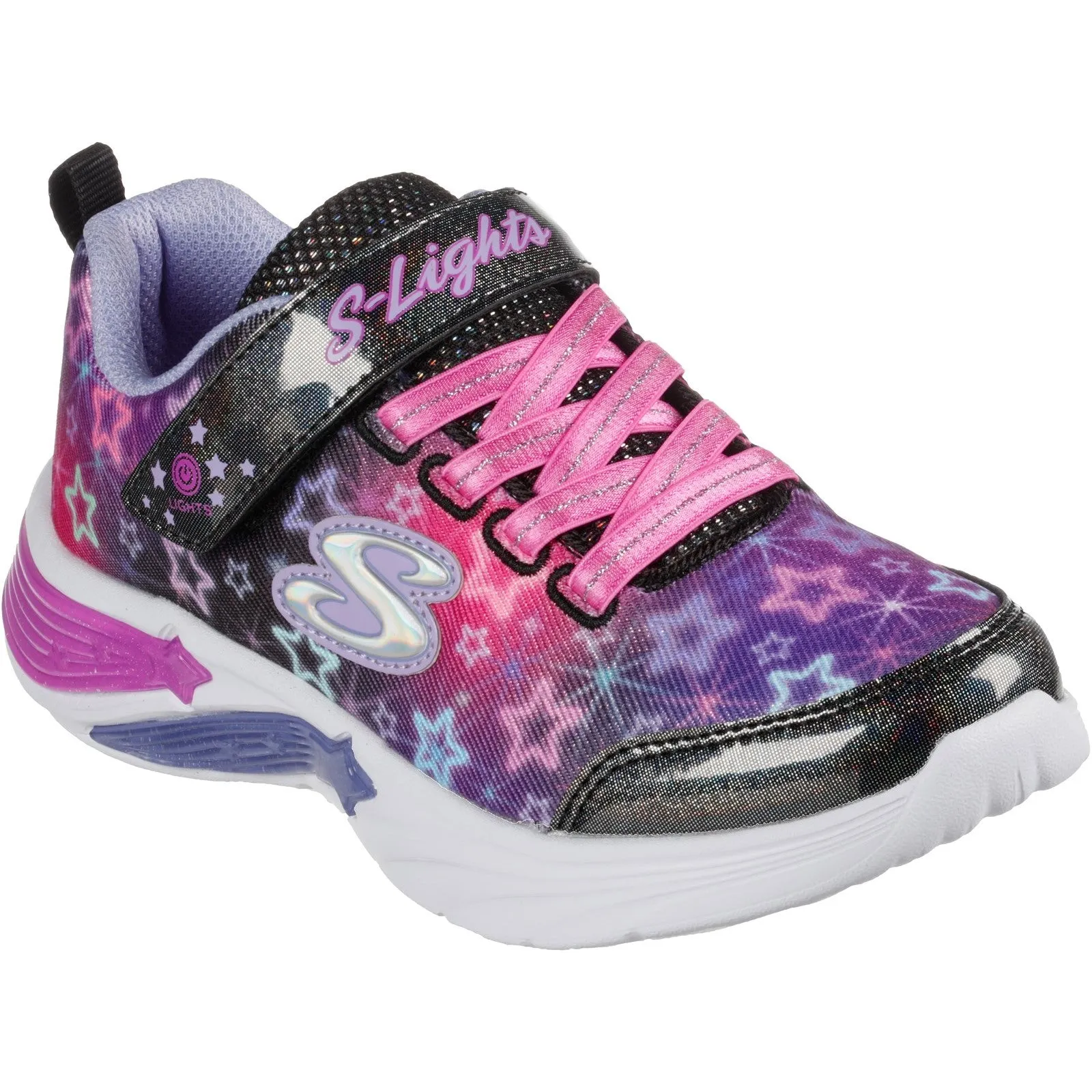 Skechers Girls Star Sparks Light Up Trainers - Black
