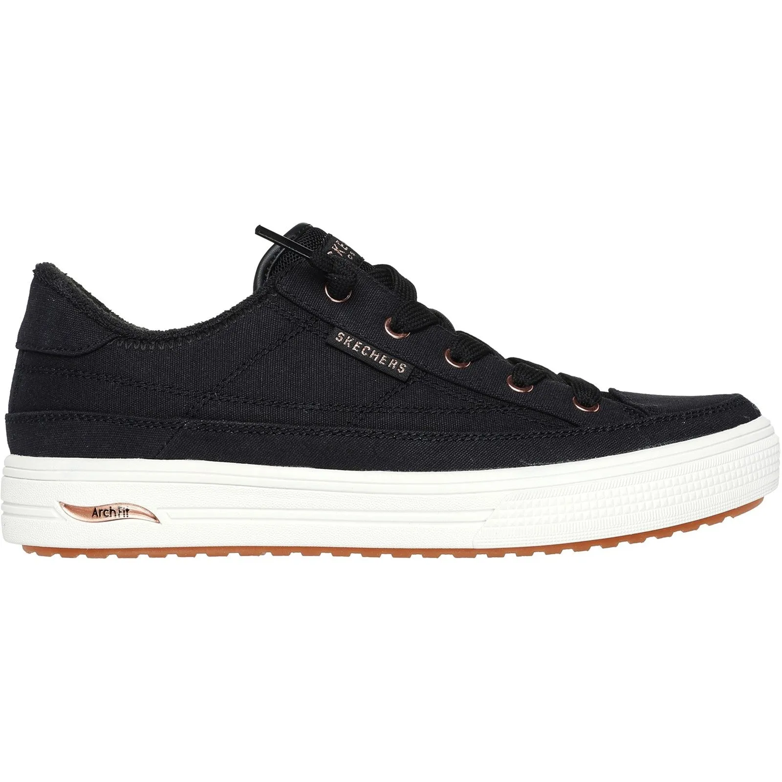 Skechers Womens Arch Fit Arcade Meet Ya There Trainers - Black