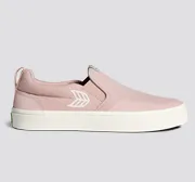 SLIP ON Skate PRO Rose Suede and Canvas Ivory Logo Sneaker Men