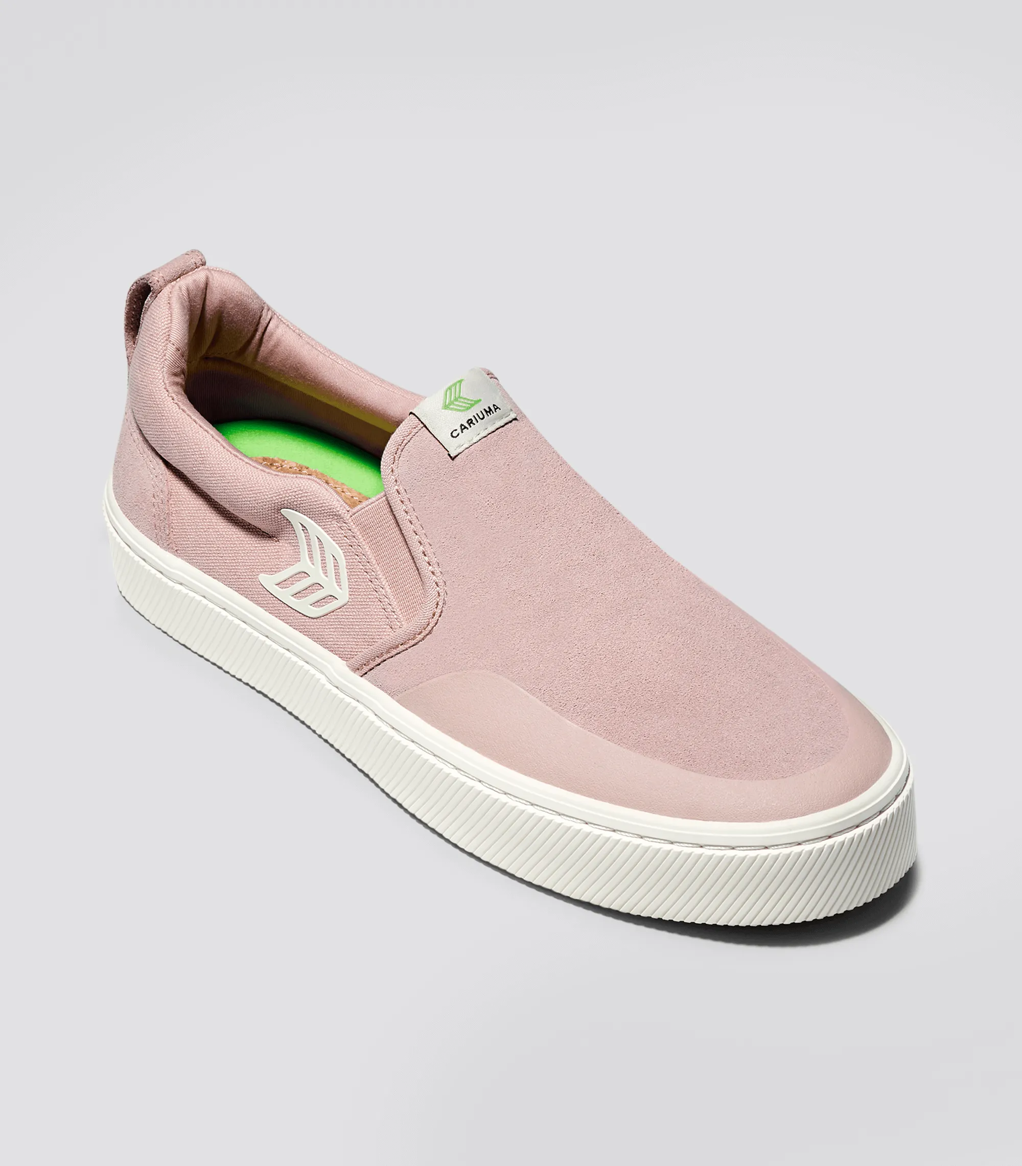 SLIP ON Skate PRO Rose Suede and Canvas Ivory Logo Sneaker Men