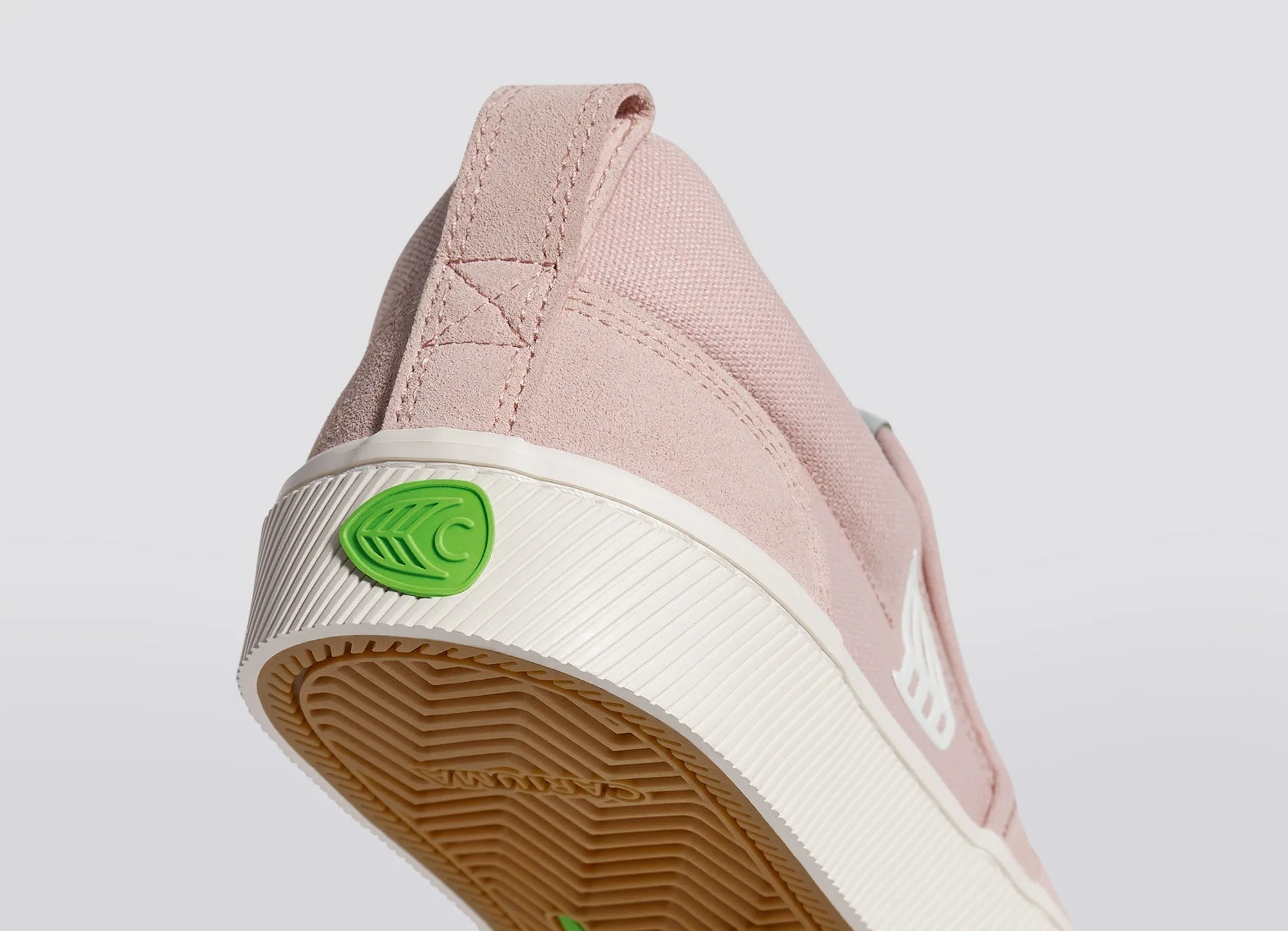 SLIP ON Skate PRO Rose Suede and Canvas Ivory Logo Sneaker Men