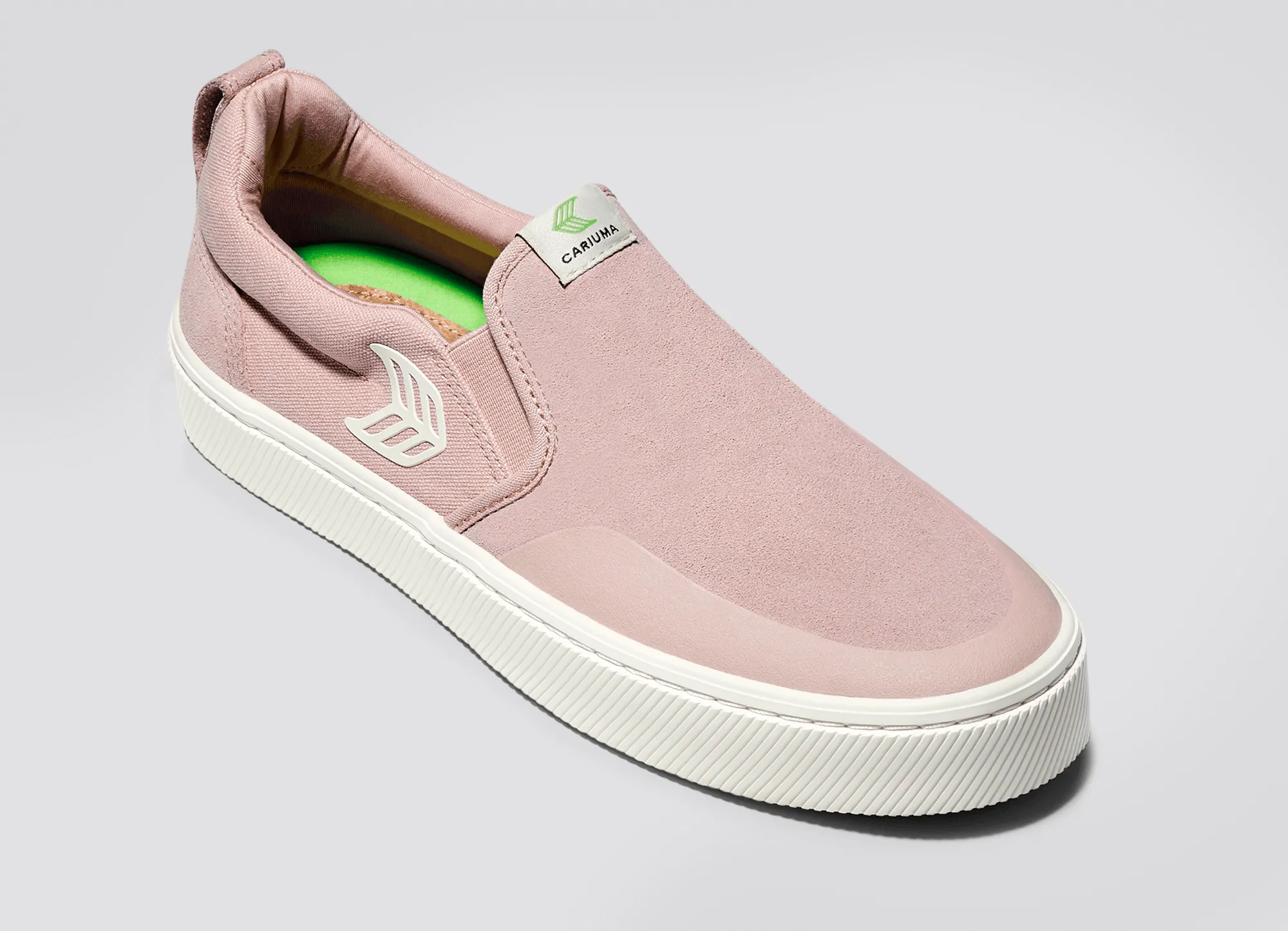 SLIP ON Skate PRO Rose Suede and Canvas Ivory Logo Sneaker Men