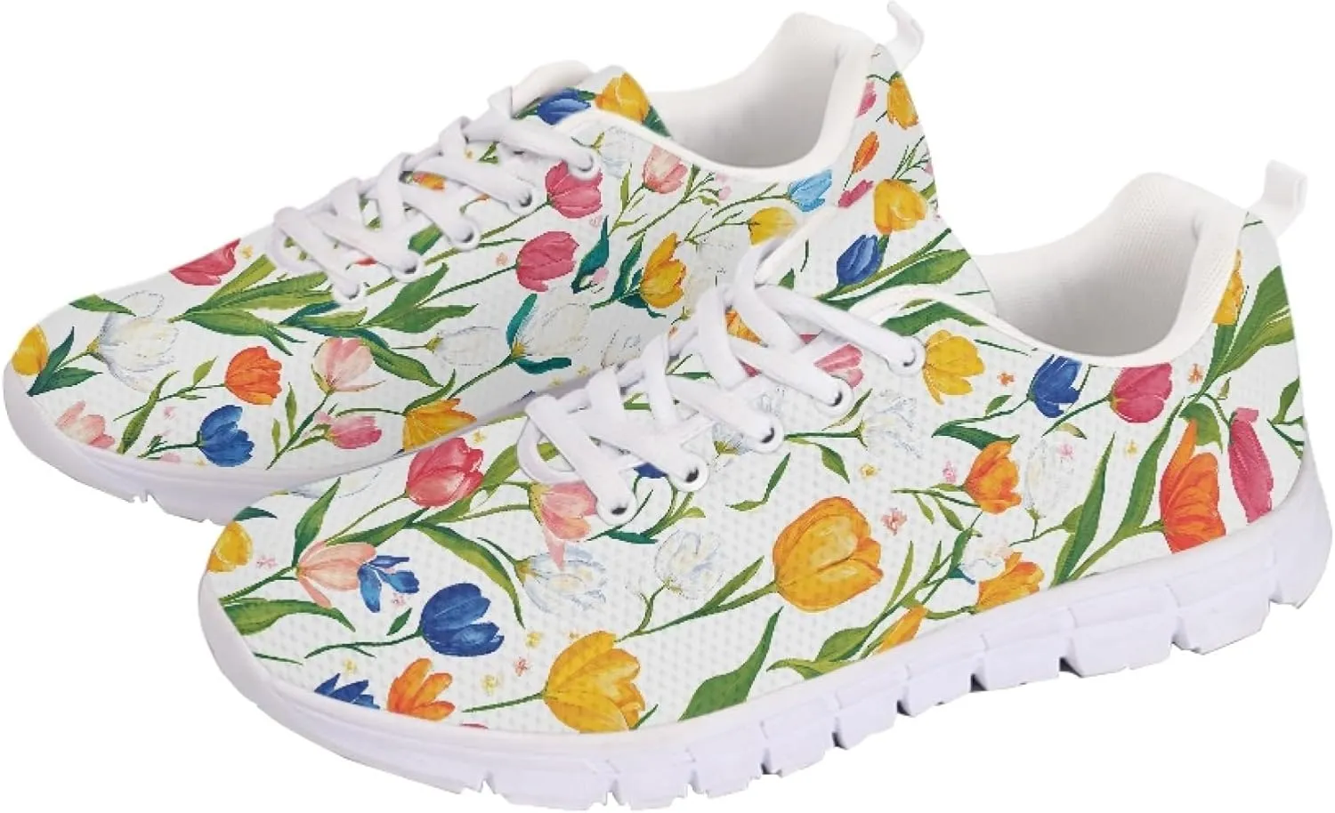 Sports Trainer Running Shoes for Women Teens Girls Causal Travel Sneaker Walking Low Heel Lace up Breathable Flexible