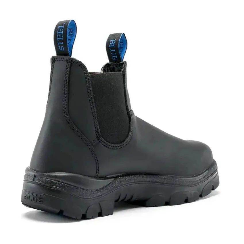 Steel Blue Black Hobart Steel Toe Cap Elastic Side Safety Boot (312101) (Pre-Order)
