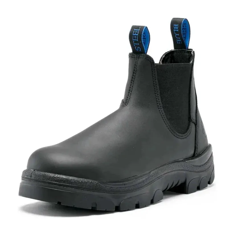 Steel Blue Black Hobart Steel Toe Cap Elastic Side Safety Boot (312101) (Pre-Order)