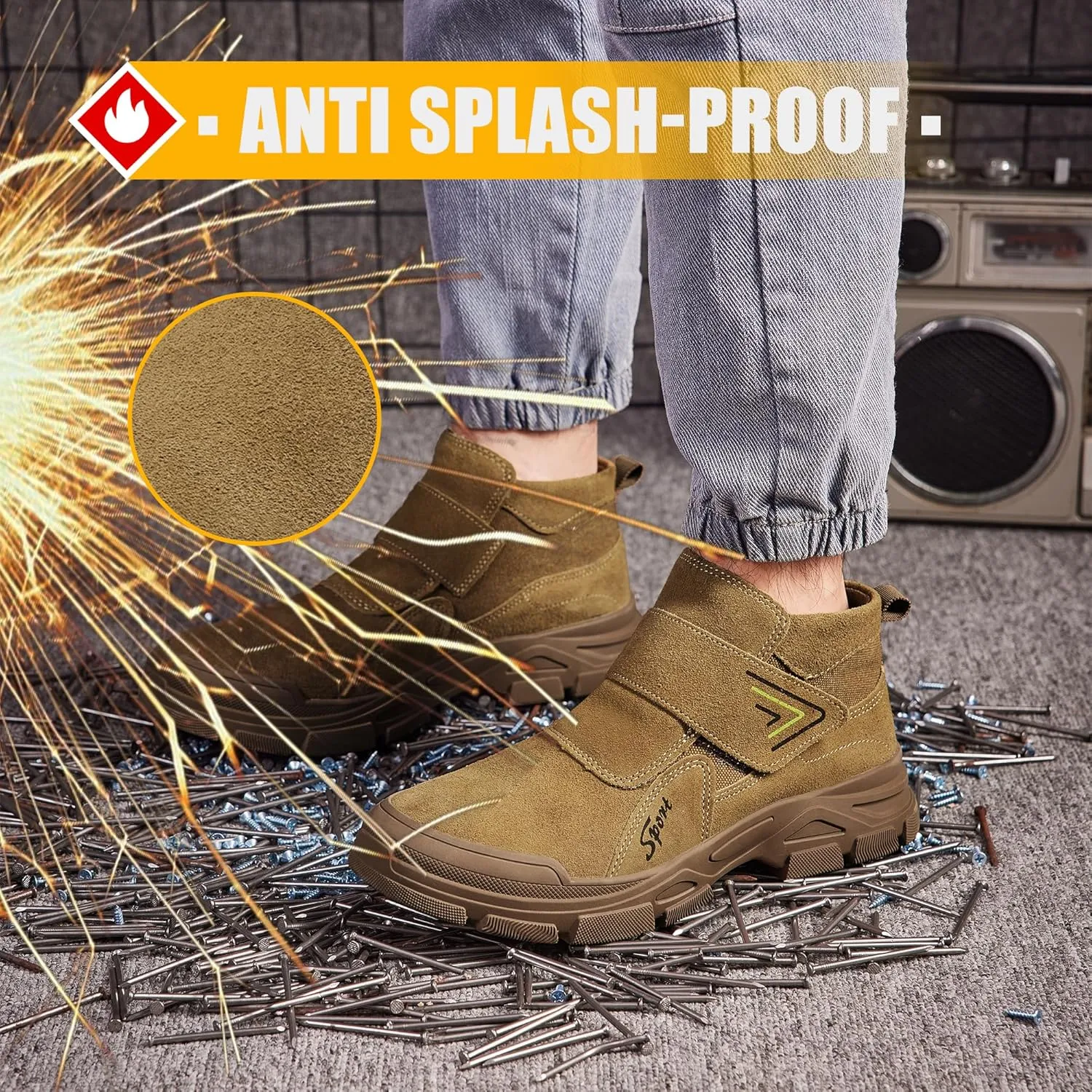 Steel Toe Boots for Men Safety Work Welding Industrial Indestructible Construction Non Slip Resistant Shoes