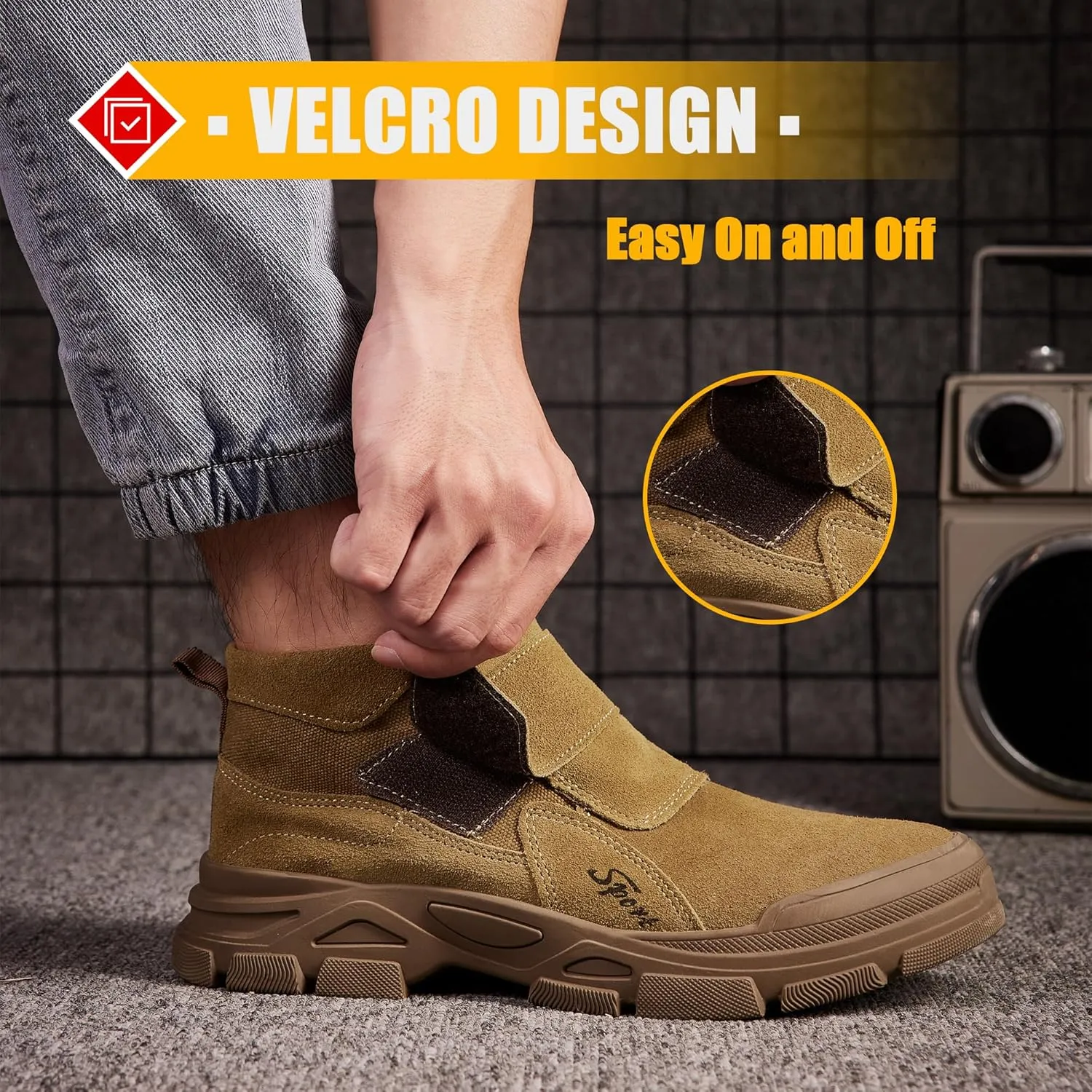 Steel Toe Boots for Men Safety Work Welding Industrial Indestructible Construction Non Slip Resistant Shoes