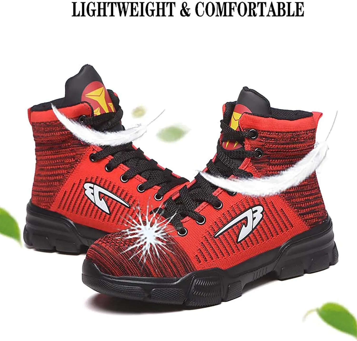 Steel Toe Work Boots for Men Women Lightweight Industrial & Construction Indestructible Safety Comfortable Shoes