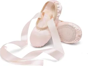 Stelle Ballet Shoes for Girls Satin/Ribbons Ballet Slippers Dance Shoes(Toddler/Little/Big Kids)