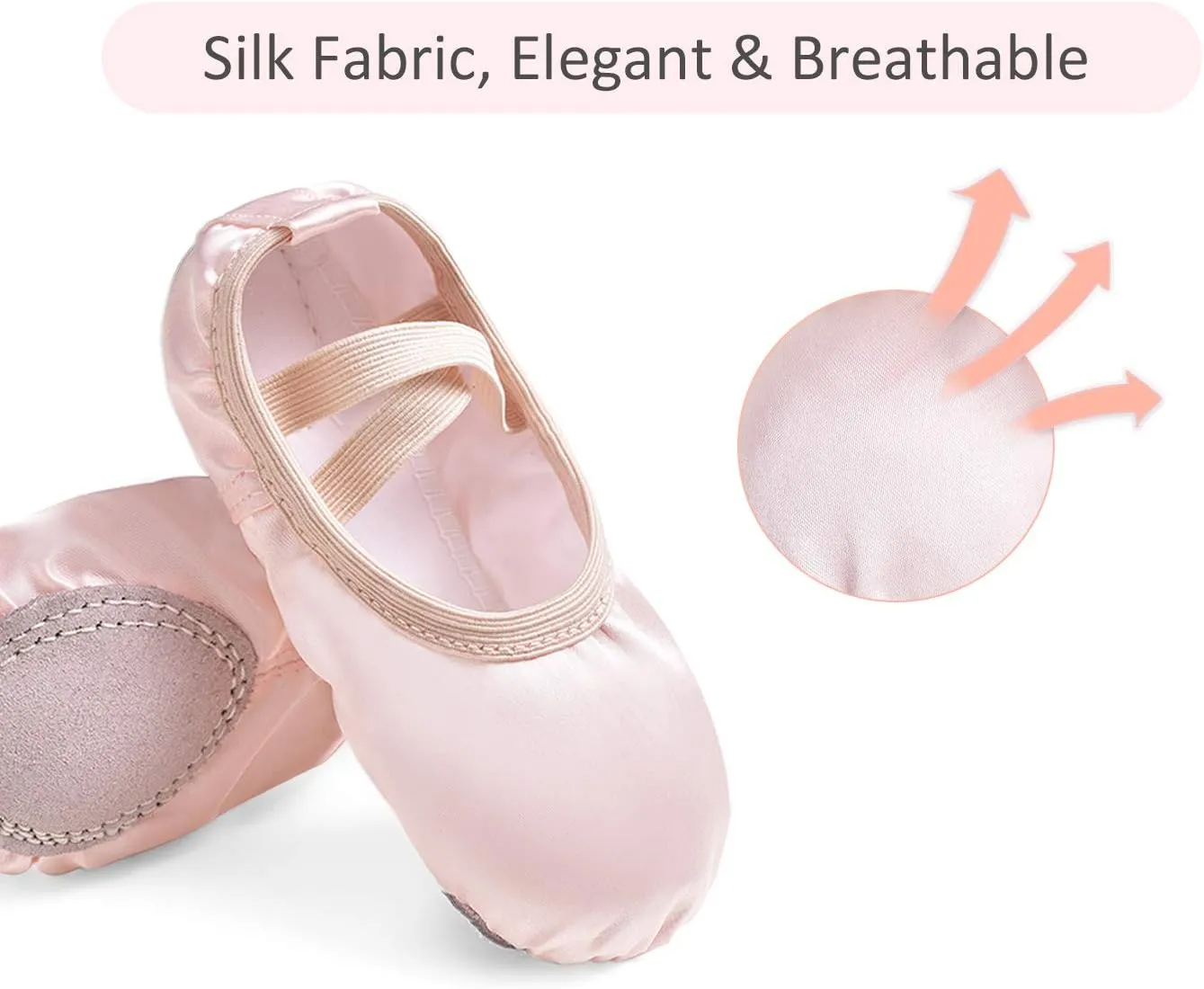 Stelle Ballet Shoes for Girls Satin/Ribbons Ballet Slippers Dance Shoes(Toddler/Little/Big Kids)