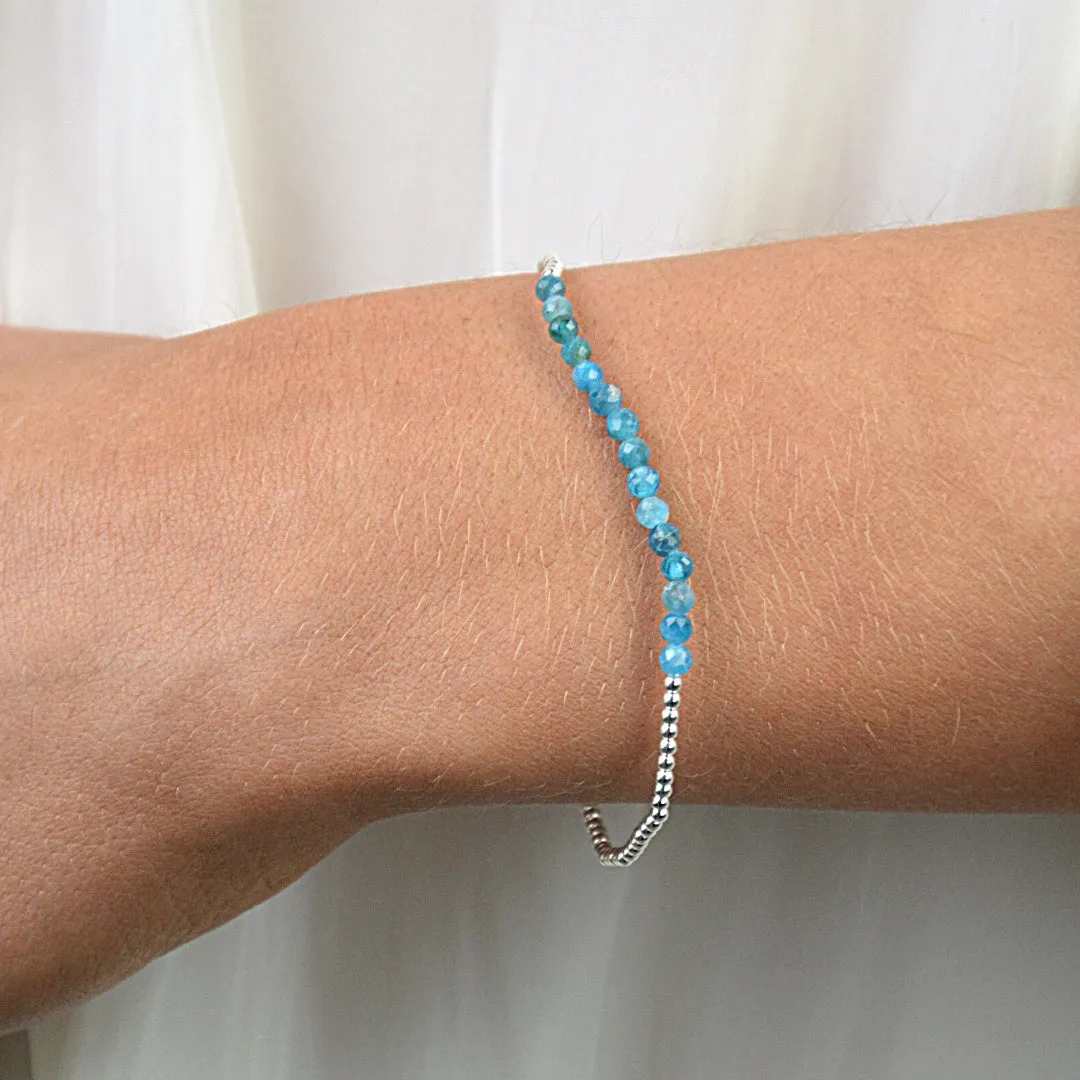 Stretchy Blue Apatite Bracelet