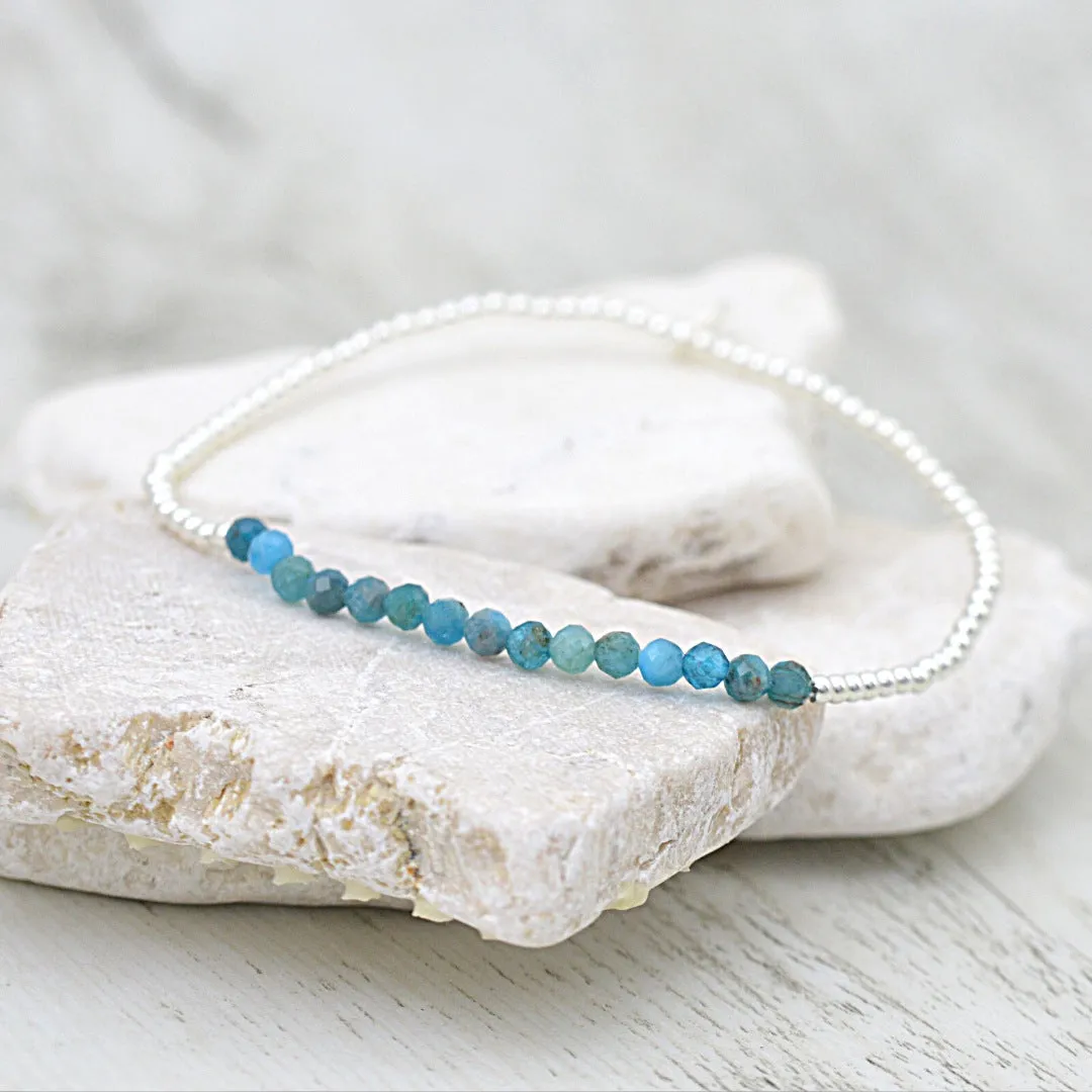 Stretchy Blue Apatite Bracelet