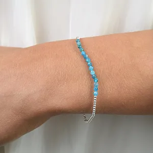 Stretchy Blue Apatite Bracelet