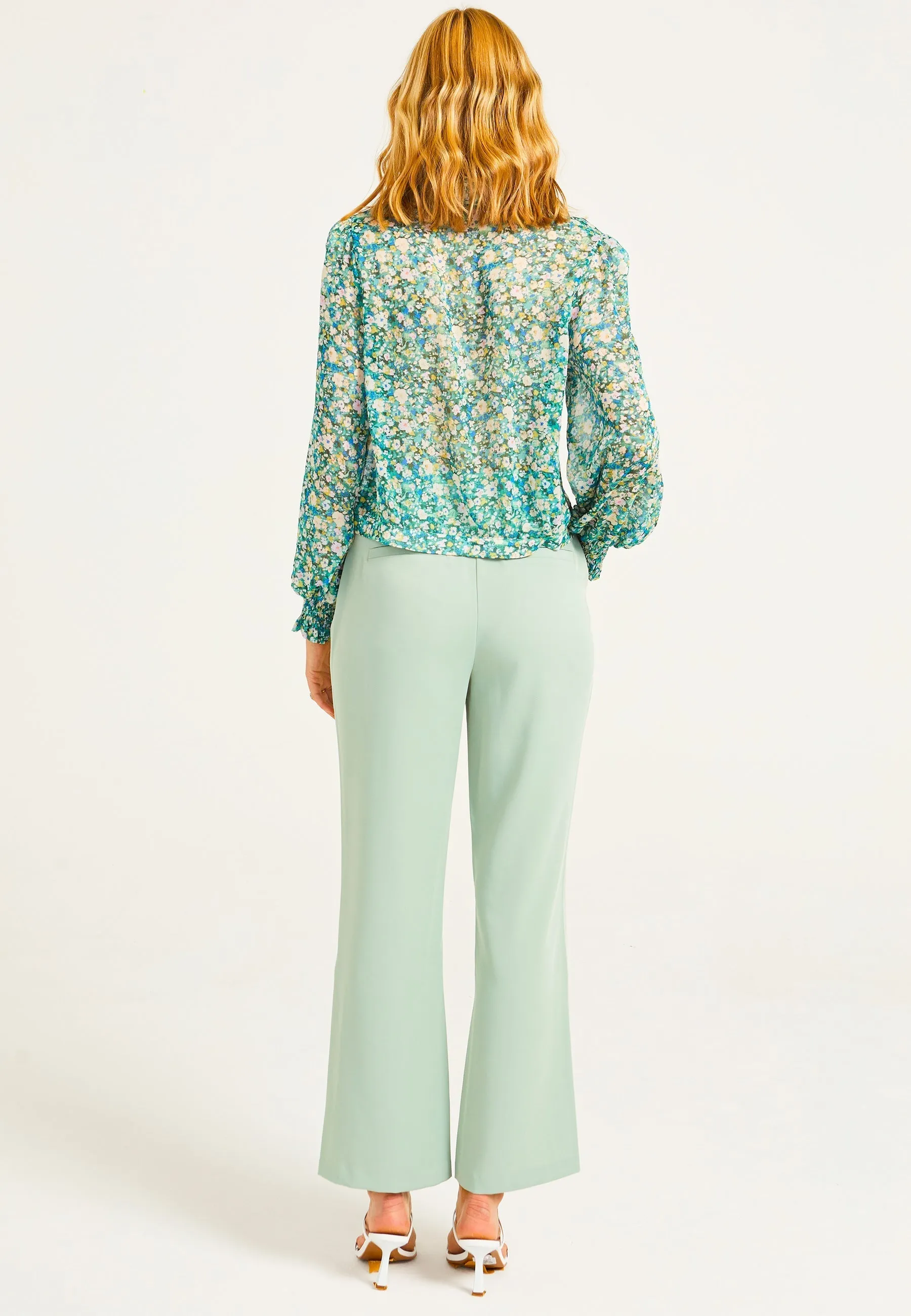 Tailored Trousers in Sage Green