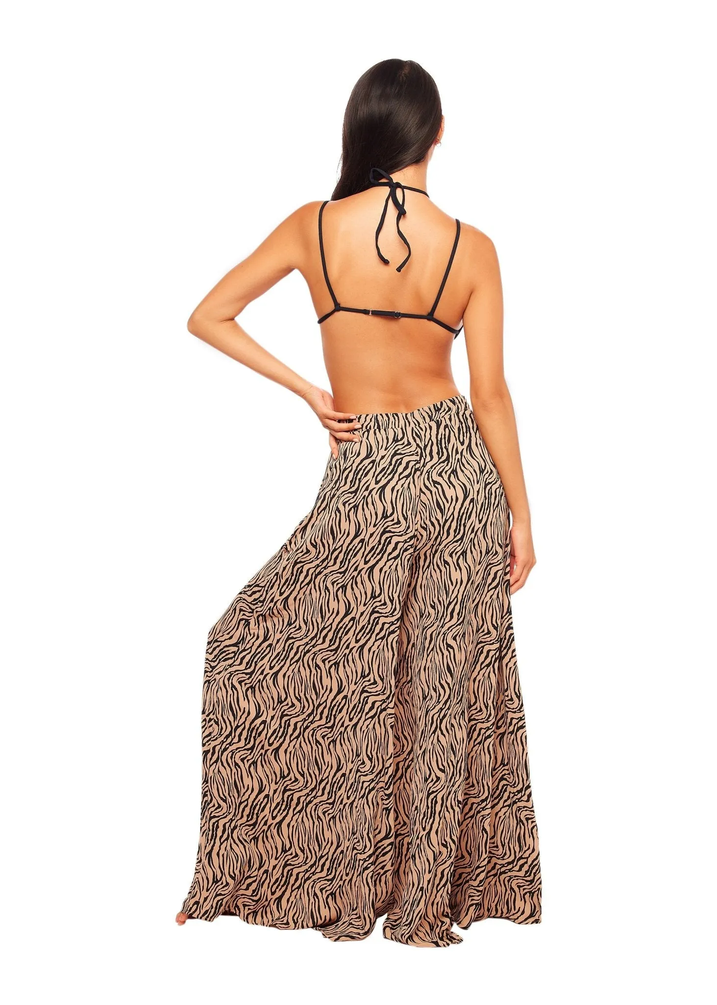 Tie Tube Top and Pant Set Animal Print