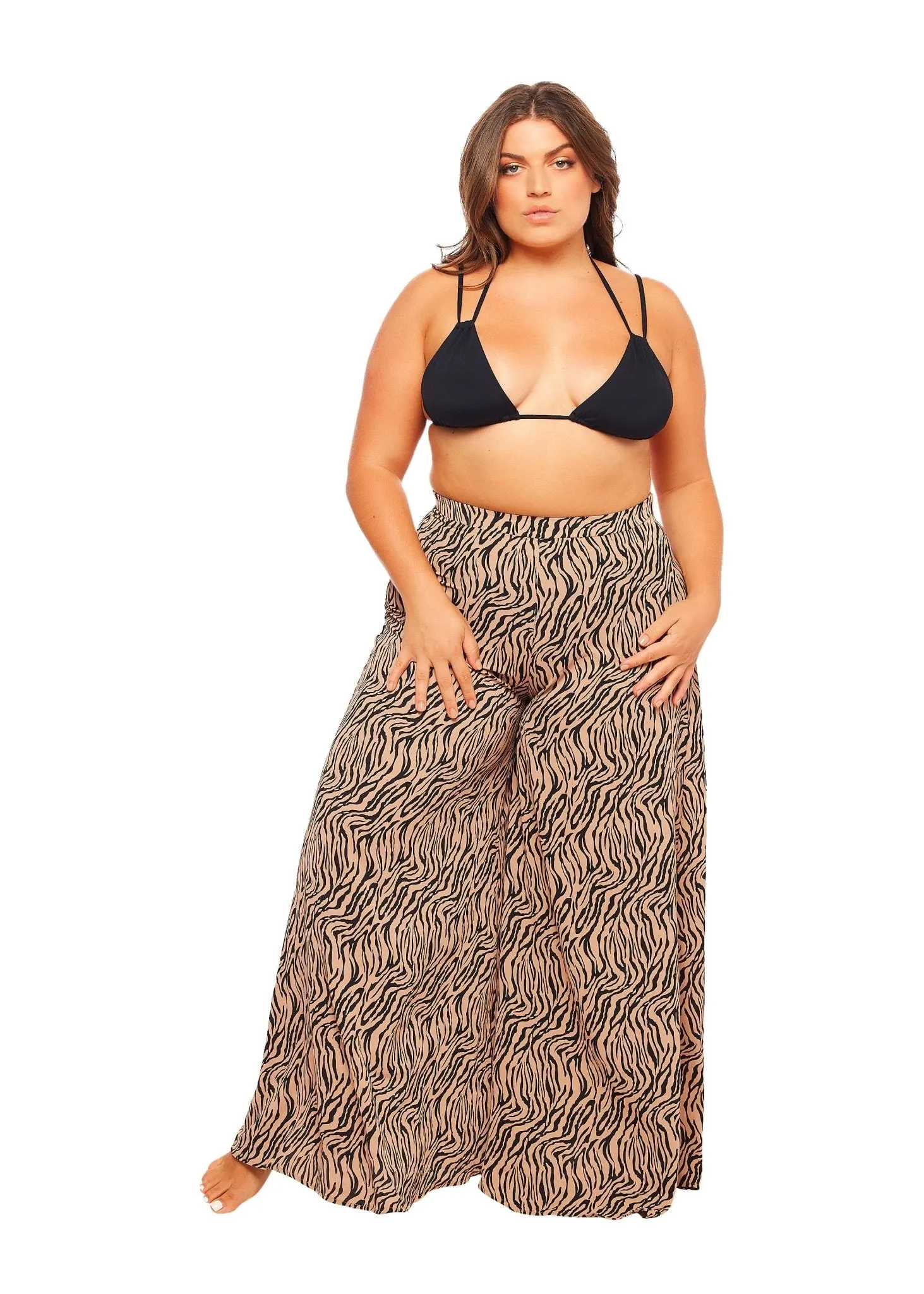 Tie Tube Top and Pant Set Animal Print