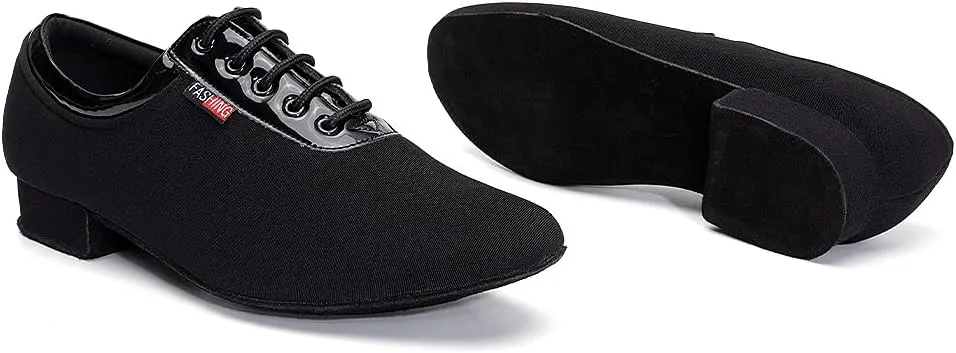 TINRYMX Men Latin Dance Shoes Lace-up Standard Ballroom Modern Tango Salsa Practice Social Dance Shoes,Model-LHD401