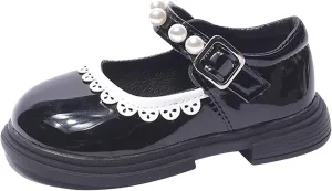 Toddler Baby Girls Dress Shoes Wedding Party School Ankle Strap Ballet Flats Shoes Little Princess Dress up Shoes