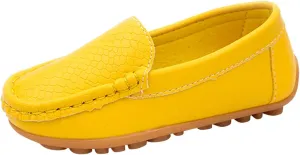 Toddler Boys Girls Loafer Shoes Soft Synthetic Leather Slip On occasin Flat Boat Dress Shoes for Kids