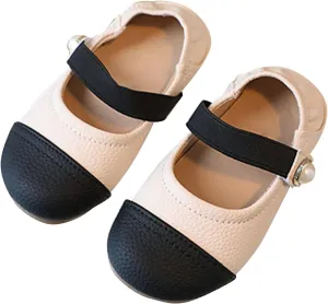 Toddler Girls Dress Shoes Color Block Mary Jane Ballet Flats Flower Girl School Party Wedding Shoes