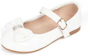 Toddler Girls Flats Mary Jane Shoes Flower Girl Dress Shoes School Wedding Party Ballet Flats for Little Kids