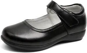 Toddler Girls Mary Jane Dress Shoes Little Kid School Ballet Flat for Girls Non-Slip Sole Faux Leather Shoes Loafers