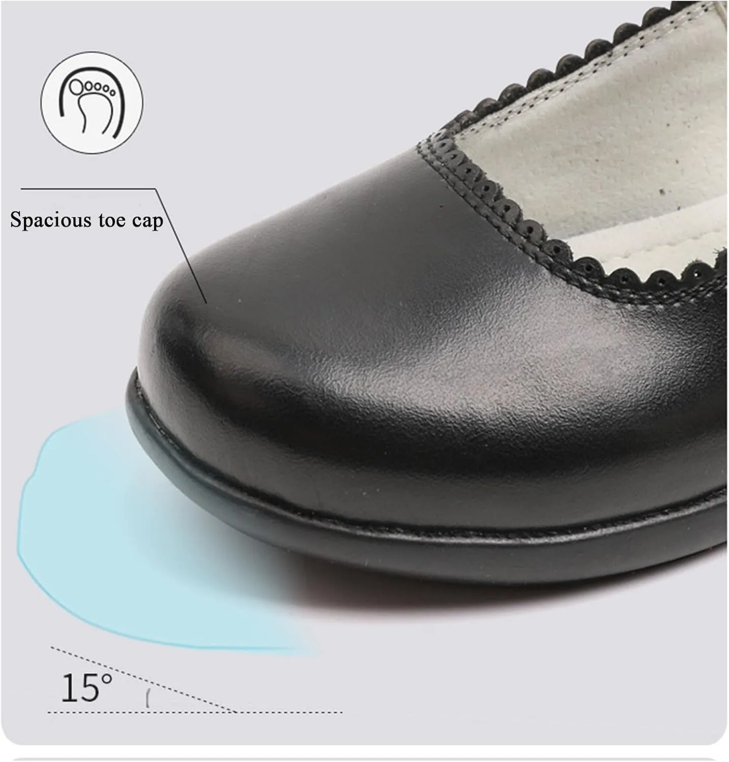 Toddler Girls Mary Jane Dress Shoes Little Kid School Ballet Flat for Girls Non-Slip Sole Faux Leather Shoes Loafers