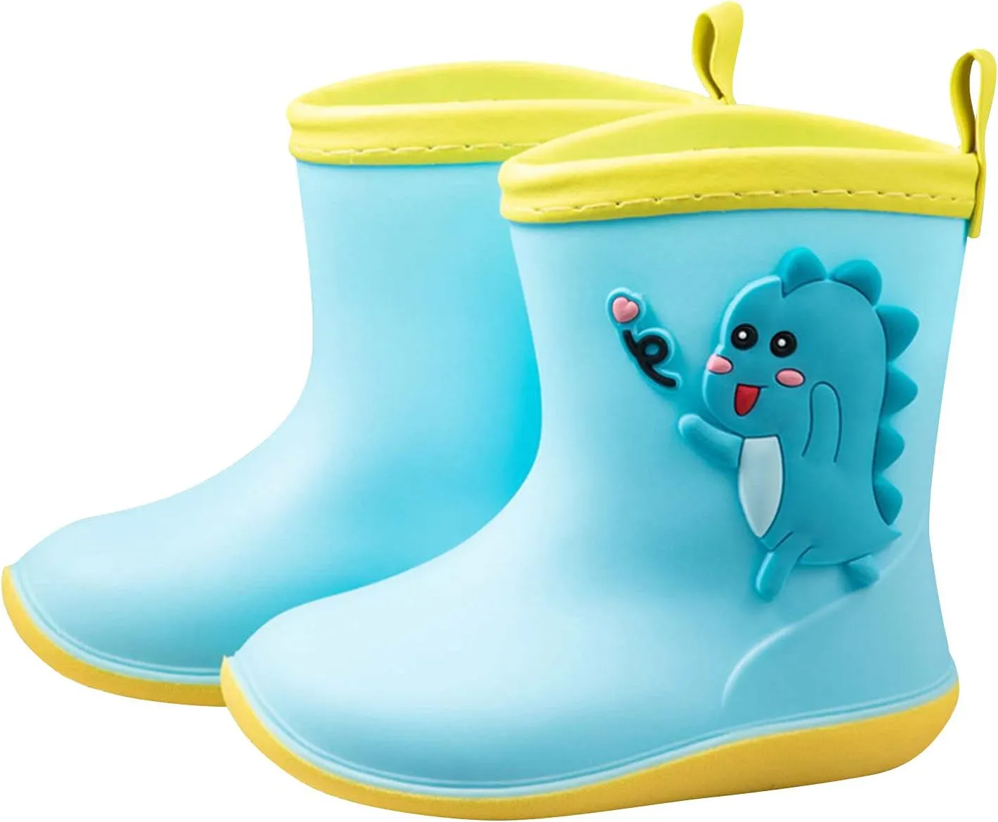 Toddler Rain Boots Big Dinosaur Children's Rain Shoes Cartoon Pattern Baby Rain Boots Wearable Water Rubber Shoes, 5