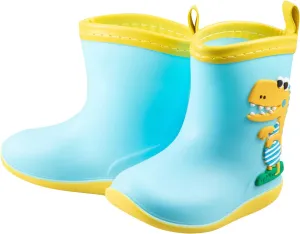 Toddler Rain Boots Big Dinosaur Children's Rain Shoes Cartoon Pattern Baby Rain Boots Wearable Water Rubber Shoes, 5