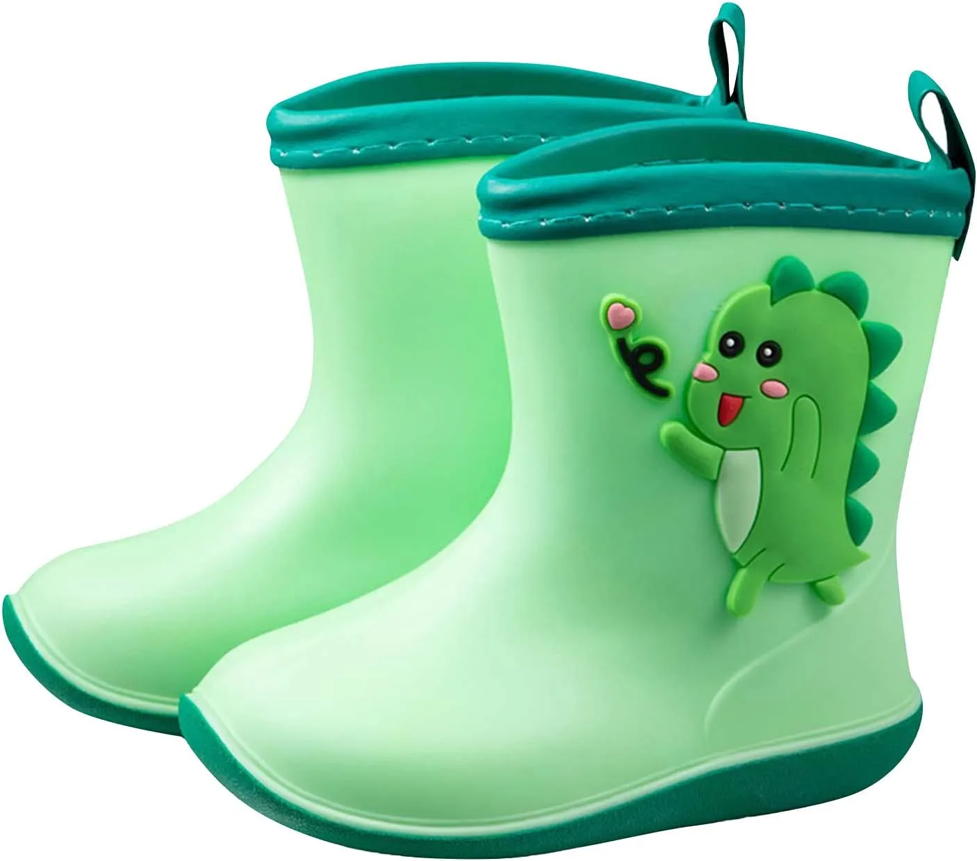 Toddler Rain Boots Big Dinosaur Children's Rain Shoes Cartoon Pattern Baby Rain Boots Wearable Water Rubber Shoes, 5