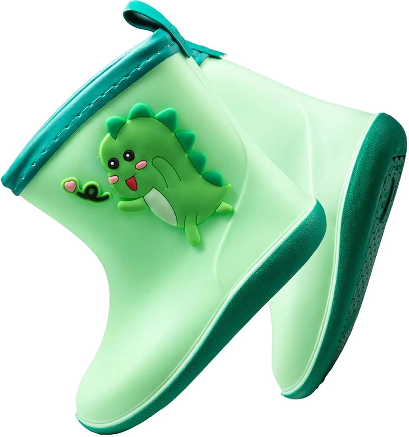 Toddler Rain Boots Big Dinosaur Children's Rain Shoes Cartoon Pattern Baby Rain Boots Wearable Water Rubber Shoes, 5