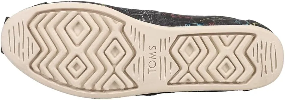 TOMS Womens Alpargata Slip On Flats Casual - Black