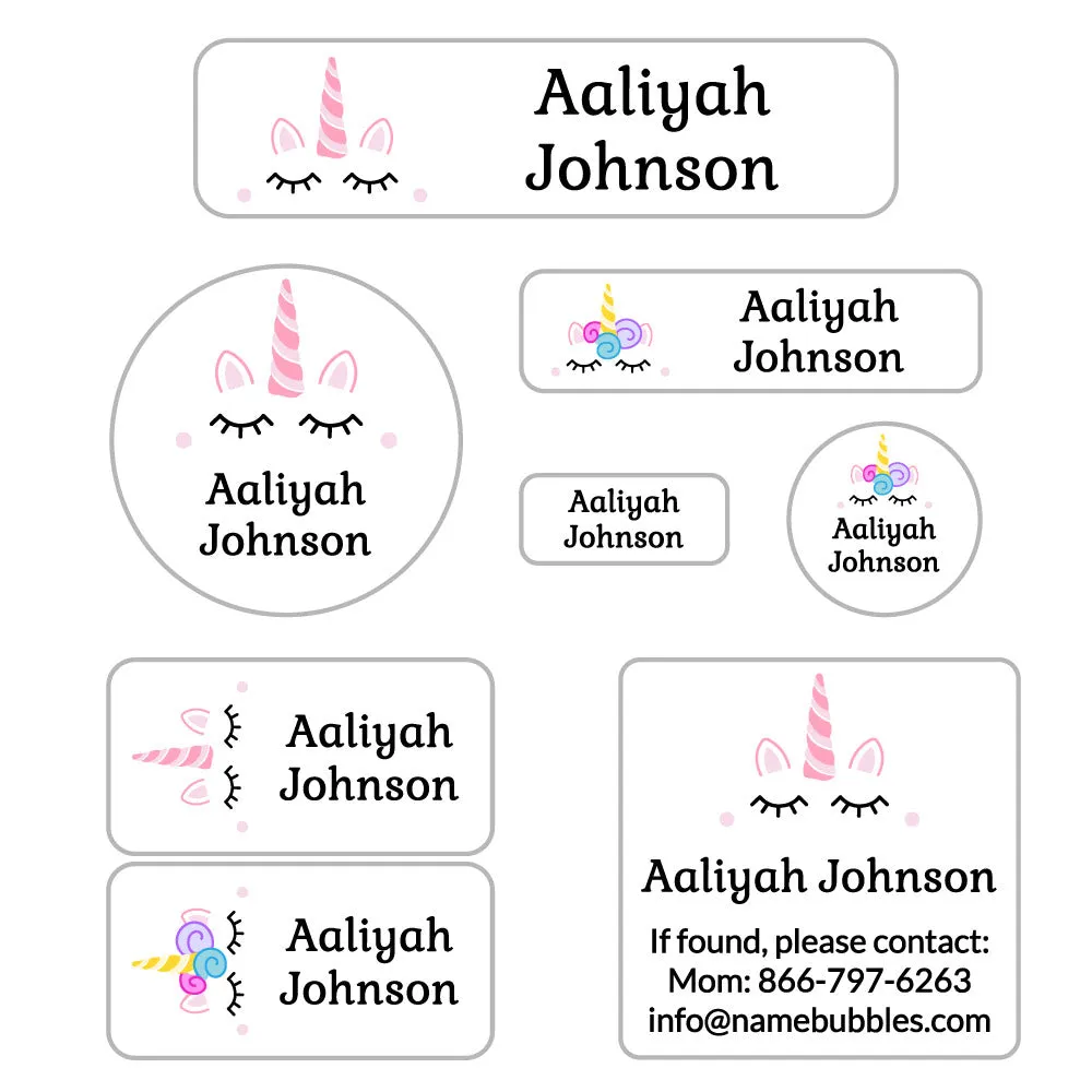 Unicorn Mega Daycare Labels Pack
