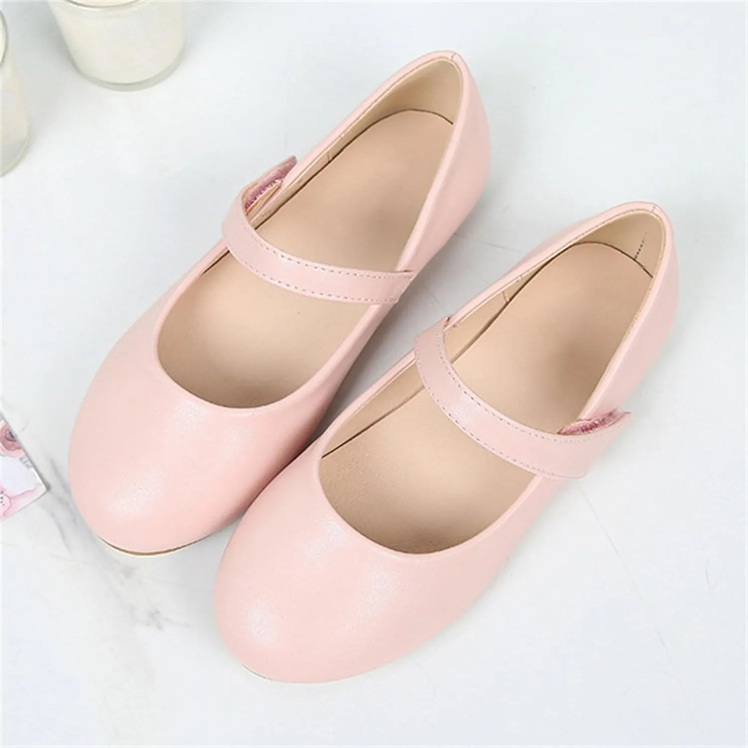 Unisex-Child Dressy Ballet Shoes Toddler Girl Leather Dress Shoes Closed Toe Mary Jane Flat Sandals for Toddler