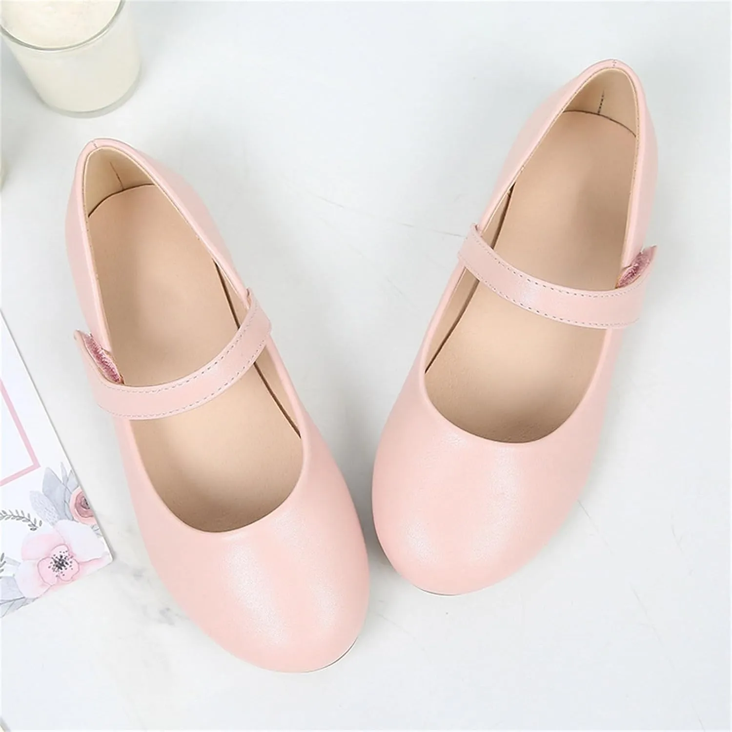 Unisex-Child Dressy Ballet Shoes Toddler Girl Leather Dress Shoes Closed Toe Mary Jane Flat Sandals for Toddler