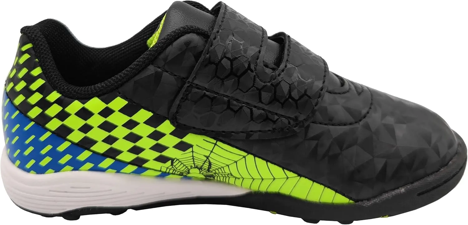 Unisex-Child Soccer Cleats Turf Shoes Sport Outdoor Firm Ground Trainers Football Shoes Boys Girls Hook and Loop (Toddler/Little Kid/Big Kid)