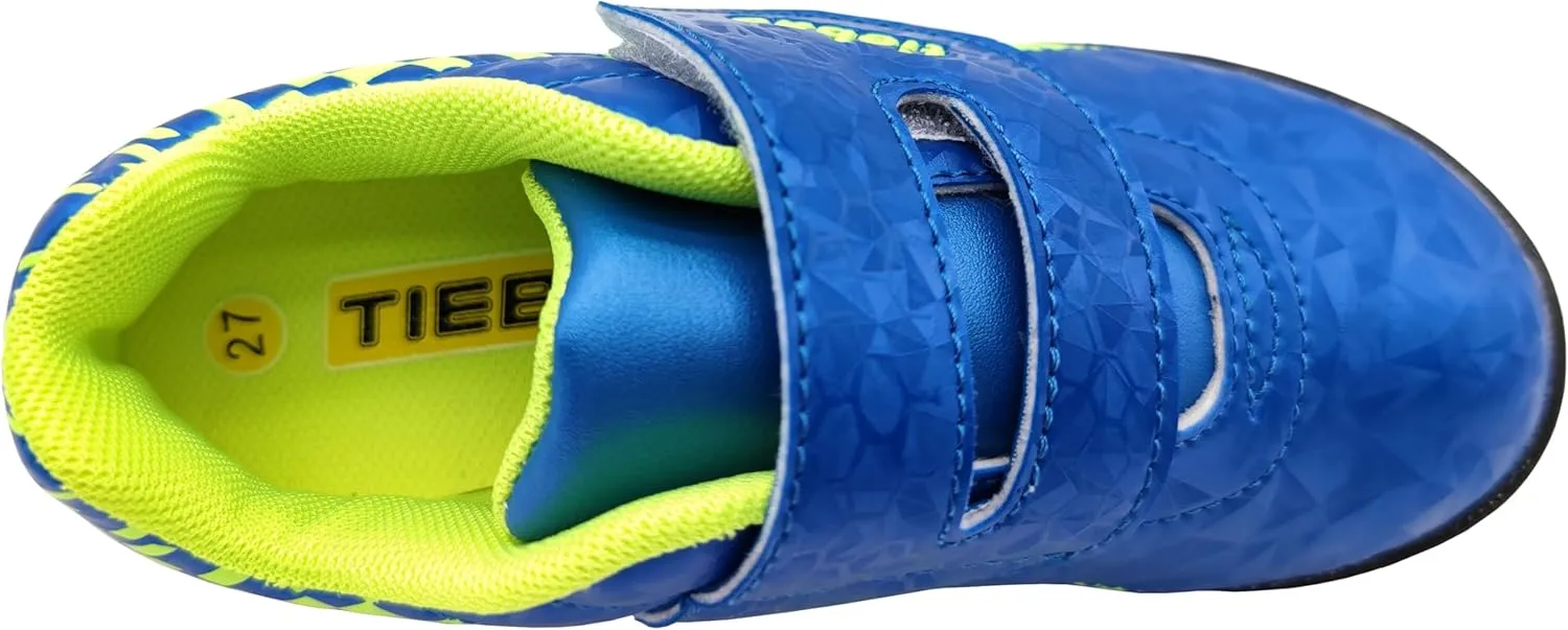 Unisex-Child Soccer Cleats Turf Shoes Sport Outdoor Firm Ground Trainers Football Shoes Boys Girls Hook and Loop (Toddler/Little Kid/Big Kid)