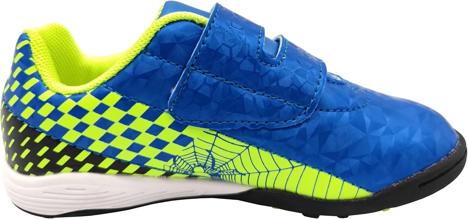 Unisex-Child Soccer Cleats Turf Shoes Sport Outdoor Firm Ground Trainers Football Shoes Boys Girls Hook and Loop (Toddler/Little Kid/Big Kid)