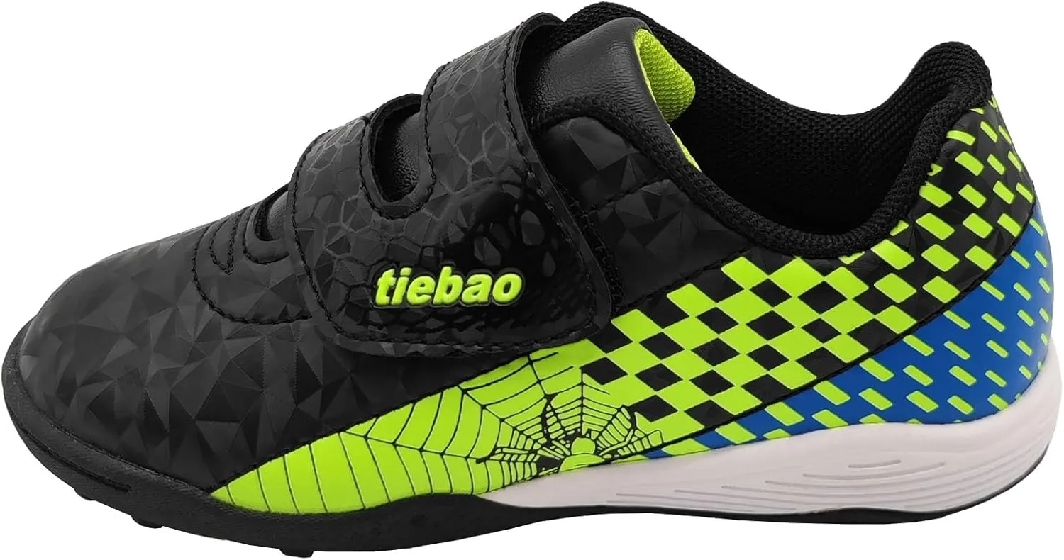 Unisex-Child Soccer Cleats Turf Shoes Sport Outdoor Firm Ground Trainers Football Shoes Boys Girls Hook and Loop (Toddler/Little Kid/Big Kid)