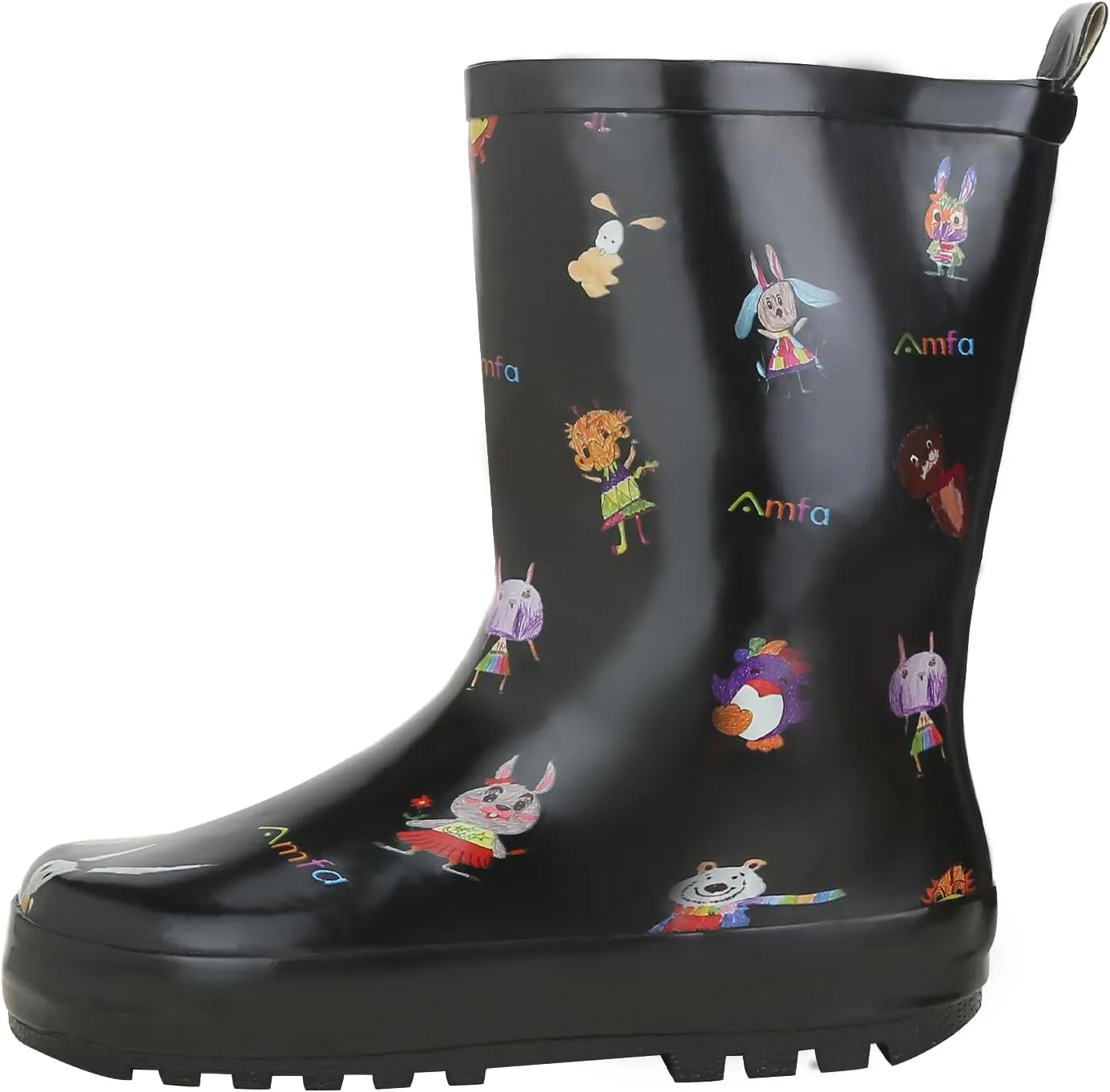 Unisex Kids Print Rain Boots Waterproof Rubber Rain Shoes Toddler Boys Girls Lightweight Rainboots