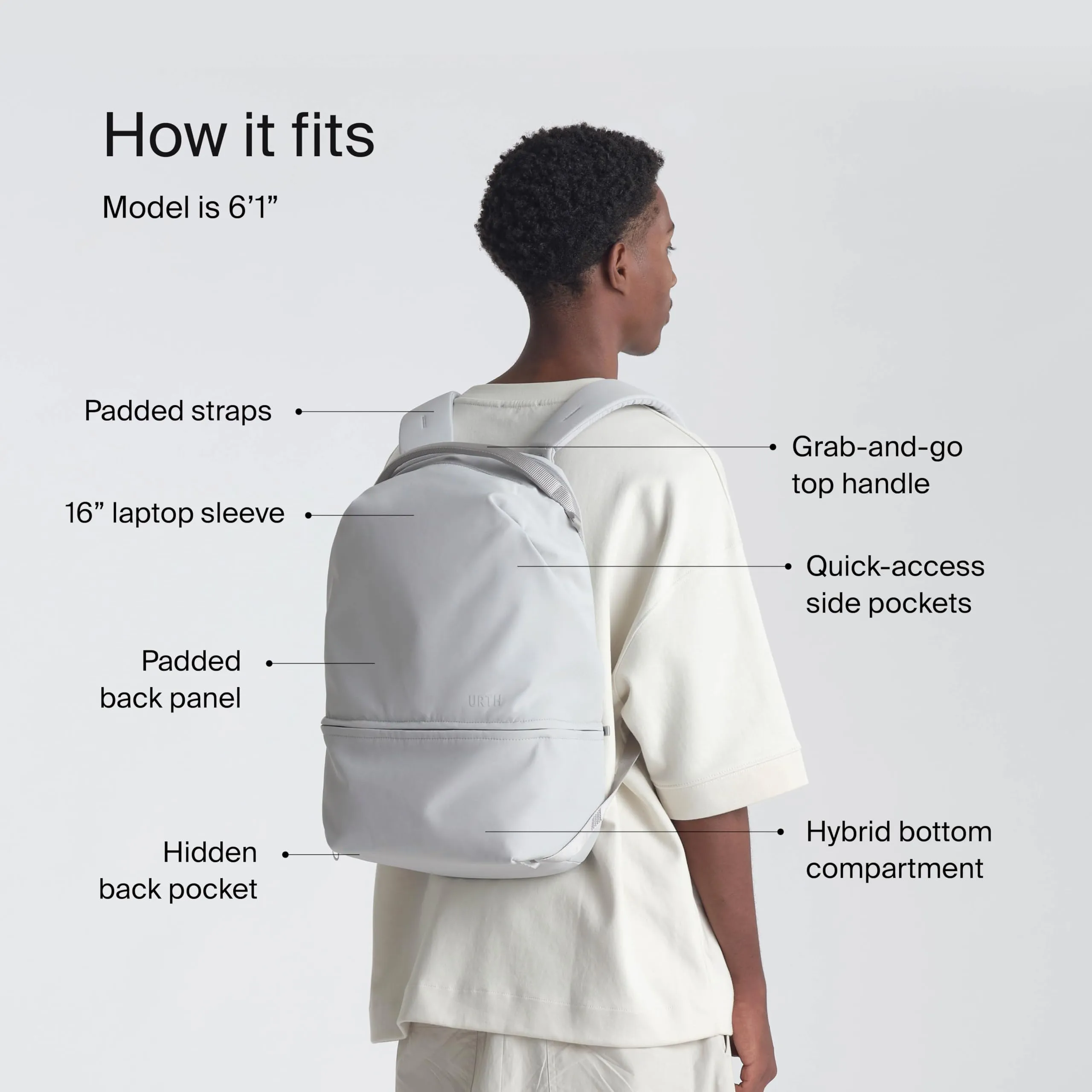 Urth Arkose 20L Backpack (Ash Grey)